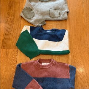 Zara Kids Trio Sweater Set - Gray, Blue, Green, and Pink